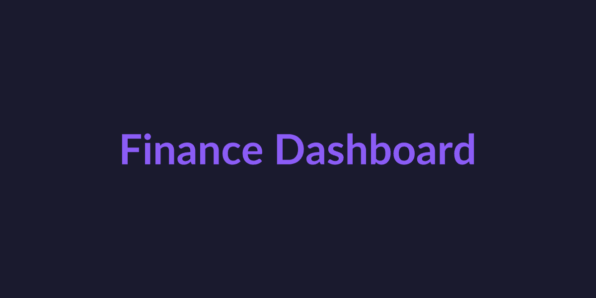 Finance Dashboard